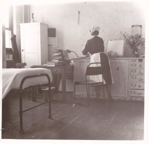 Photograph of a nurse in the  Aylward.