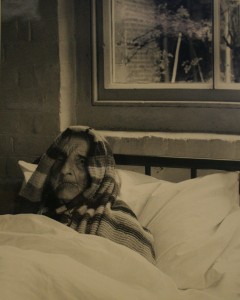 Photo of an elderly female in bed